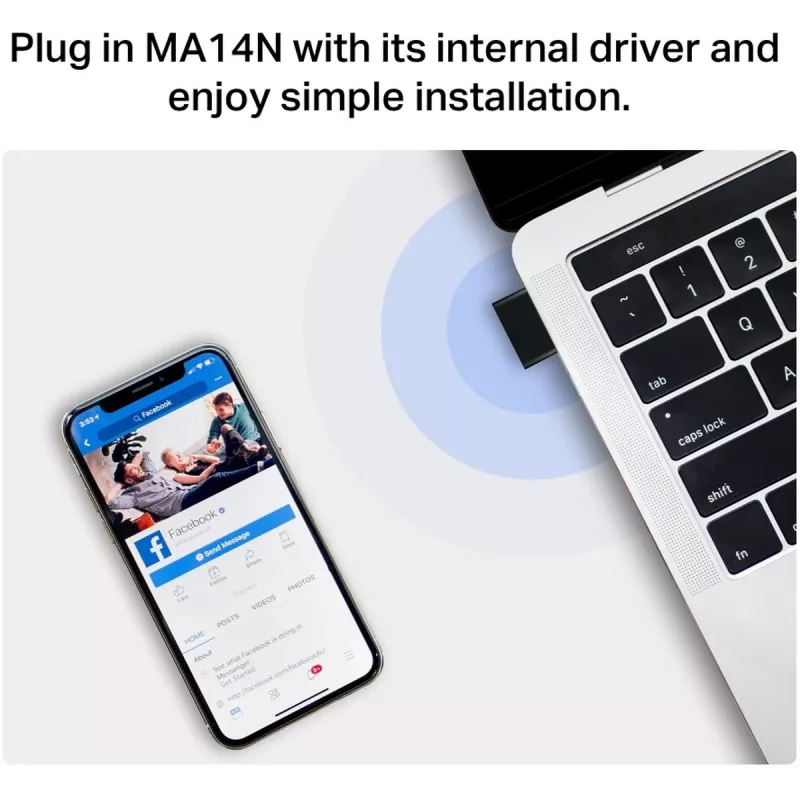 Mercusys MA14N AX3000 Nano WLAN-USB-Adapter, bis zu 287 Mbit/s