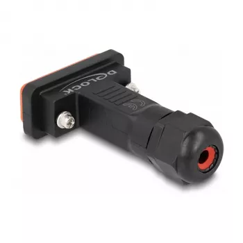 DeLOCK 87808 DB-26 (M) HD D-Sub-Steckverbinder mit Rändelschrauben, schwarz/rot