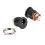 Delock 65503 DC-Einbaubuchse 2,1 x 5,5 mm, Lötversion, Schwarz