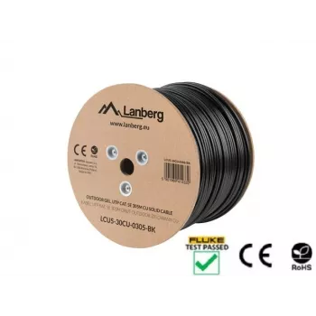 Lanberg LCU5-30CU-0305-BK Netzwerkkabel 305 m Cat5e U/UTP (UTP) Schwarz (LCU5-30CU-0305-BK)