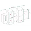 Schweberegal Top e Shop BILBAO 7.0 BI – wandmontierte Spanplatte, weiß