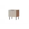 Nachttisch Cama Meble ALMERA 50x42x44 cm, 2 St., Nussbaum/Cashmere, MDF und Spanplatte