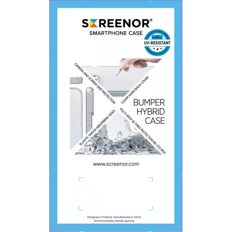 Screenor Bumper 25636SB Hülle für Samsung Galaxy S25 Ultra, transparent