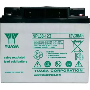 Verschlossene AGM-Batterie Yuasa NPL38-12 12V 38Ah für Standby- und zyklischen Einsatz