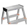 Krause Dopplo 120410 Stehleiter beidseitig begehbar, Aluminium, 2 x 5 Stufen