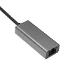 Akyga AK-AD-65 USB-C-auf-Gigabit-Ethernet-Adapter, RJ45, 15 cm, silber
