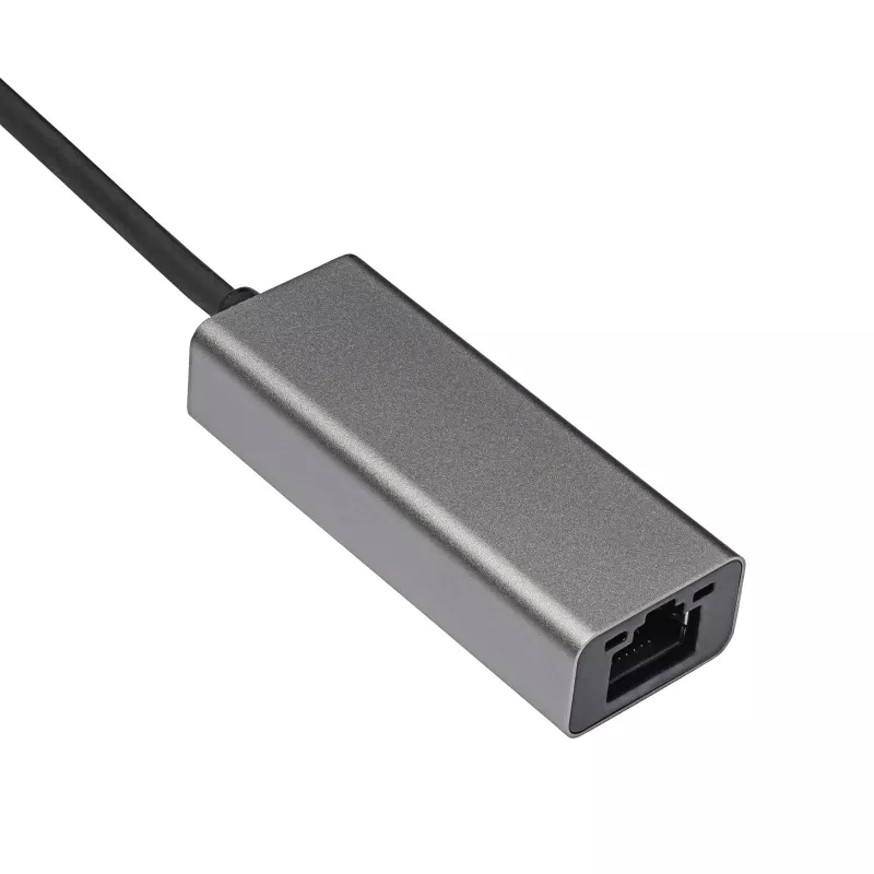 Akyga AK-AD-65 USB-C-auf-Gigabit-Ethernet-Adapter, RJ45, 15 cm, silber