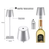 Beper P201UTP117 aufladbare LED-Tischlampe, 1,5 W, Touch-Schalter, dimmbar, 33-mm-Flaschenadapter, wasserbeständig, silber