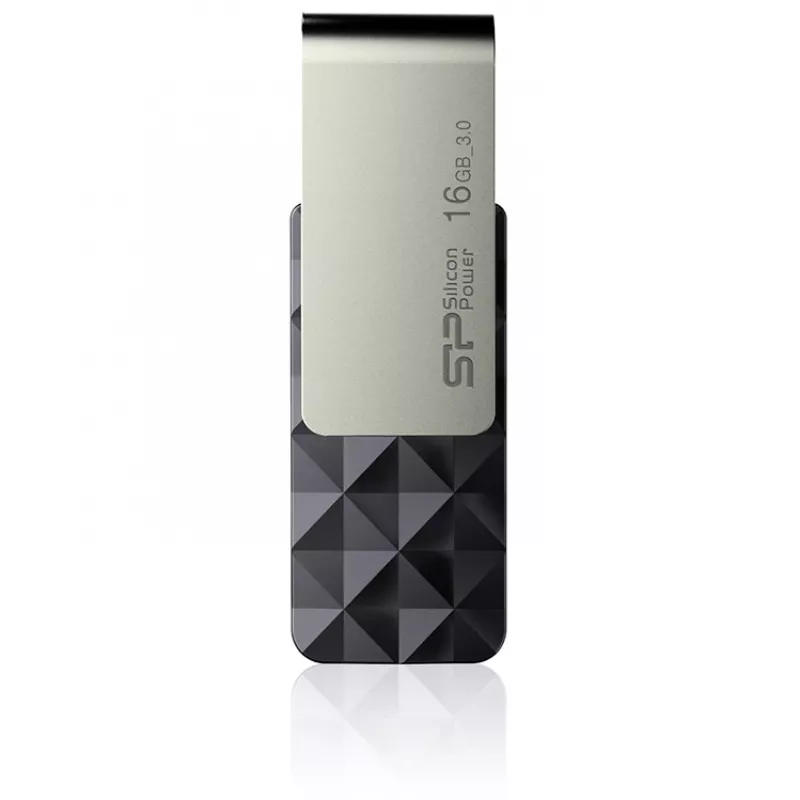 Silicon Power Blaze B30 SP016GBUF3B30V1K USB-Stick, 16 GB, USB 3.0, Schwarz