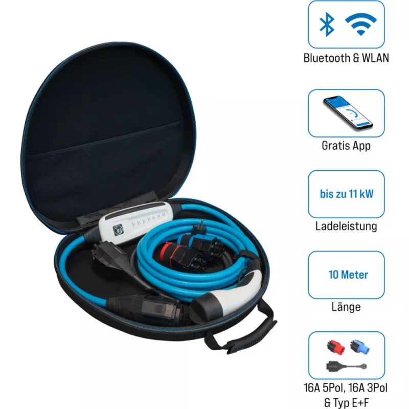 EV-Ladekabel NRGkick 16A 10 m Set (MPN 17101093) für das Laden von Elektrofahrzeugen