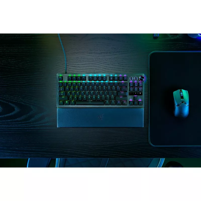 Razer Huntsman V3 Pro Tenkeyless RZ03-05520400-R3G1 Gaming-Tastatur, 8 kHz, Razer Analog Optical Gen 2 Switches, deutsches Layout (ISO DE), Schwarz