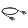Delock RS-232 Serielles Kabel, D-Sub 9 Buchse mit Stromversorgung auf Pin 9 (DC 5,5 x 2,1 mm), 1 m, Schwarz