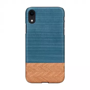 Smartphone-Hülle man and wood für iPhone XR – Denim Schwarz Schutzhülle