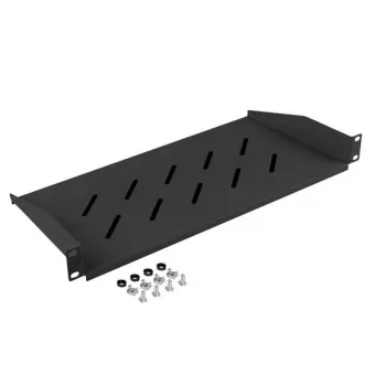 Lanberg AK-1014-B 19-Zoll-Regal 1U 483x220 mm, 25 kg, Schwarz