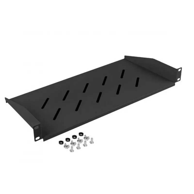 Lanberg AK-1014-B 19-Zoll-Regal 1U 483x220 mm, 25 kg, Schwarz