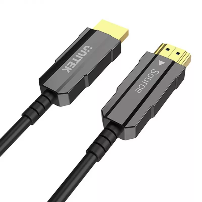 Optisches HDMI-Kabel Unitek C11092ASL01 4K 60Hz (HDMI 2.0, 20 m, Stecker–Stecker, schwarz)
