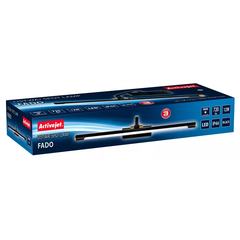 Dekorative Wandleuchte ActiveJet AJE-FADO — LED 12W, 720 lm, 4000K, IP44, 560×210×100 mm