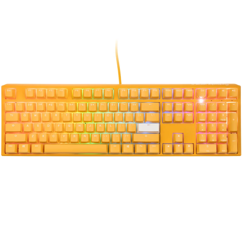Ducky One 3 Gelbe Gaming-Tastatur, RGB-LED - MX-Clear (US)