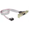 Gembird CC-DB9ML-01 DB9-Slotblech für serielle Schnittstelle mit 10-poligem Kabel, Low Profile