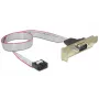 Gembird CC-DB9ML-01 DB9-Slotblech für serielle Schnittstelle mit 10-poligem Kabel, Low Profile