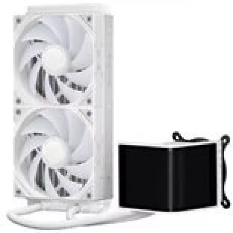 Jonsbo D32 STD PC-Gehäuse + TRYX PANORAMA SE Komplett-Flüssigkeitskühlung, ARGB - 240 mm, Weiß