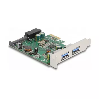 DeLOCK PCI Express x1 Karte auf 2 x USB 3.2 Gen 1 Typ-A + 1 x interner 19-Pin-Header