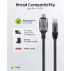 Goobay 70752 USB-C 3.1 auf RJ45 Ethernet-Kabel, Cat6 F/UTP, 5 m, schwarz/silber