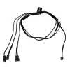 Alphacool 18602 Digital RGB LED Y-Kabel 3-fach mit JST-Stecker, 60 cm, Schwarz