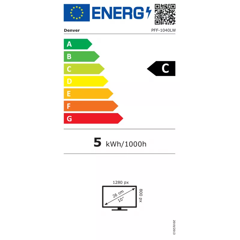 Denver Frameo PFF-1040LW digitaler Bilderrahmen, 10,1 Zoll, 16 GB, helles Holz