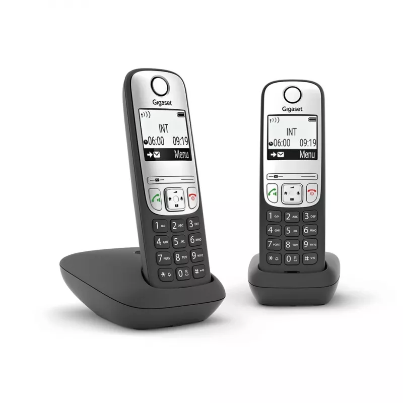 Gigaset A690 Duo Analog-Telefon Anruferkennung Schwarz, Silber