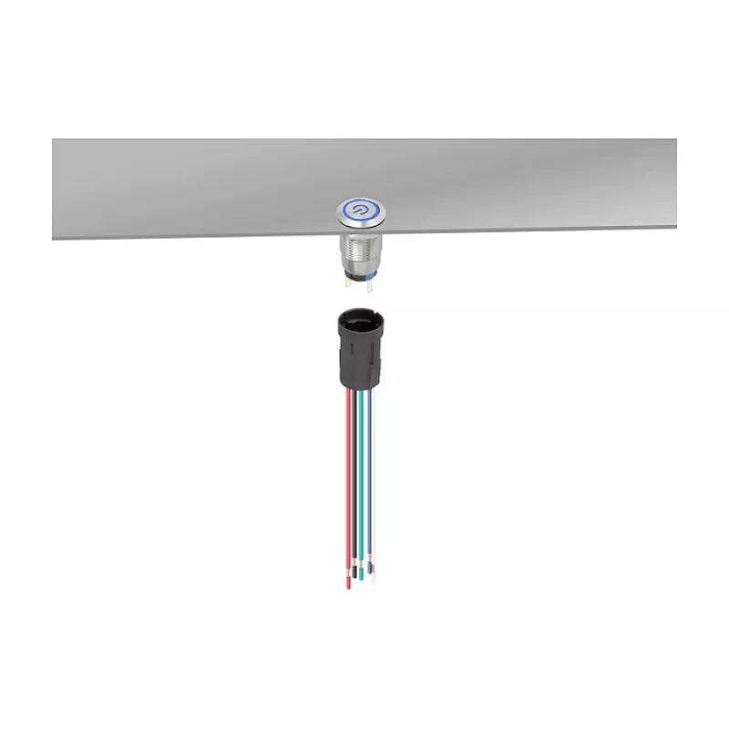 Delock 90792 Buchse für 19 mm 5-Pin Drucktaster oder Schalter