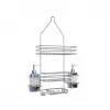 Duschablage RAYEN 2073 mit Seifenspendern – wandmontierter Duschorganizer mit Doppelspender