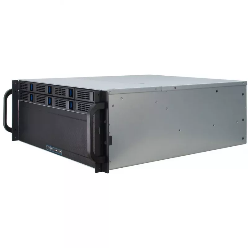 Server-Gehäuse Inter-Tech 4U-4408 Rack Schwarz, Silber