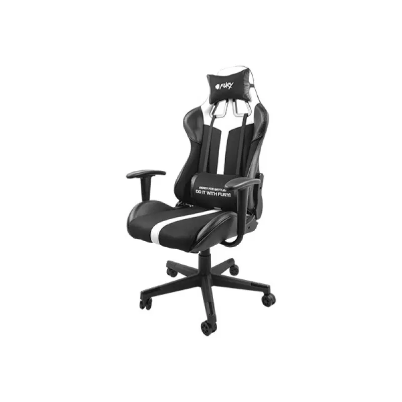 FURY Avenger XL Universal Gaming Chair Gepolsterter Sitz Schwarz, Weiß