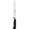 Messer-/Messerblockset ZWILLING 35145-007-0 – 7-teilig mit Kochmesser, Schälmesser, Brotmesser, Küchenschere, schwarzer Block