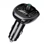 USAMS US-CC115 C21 Auto-FM-Transmitter mit Dual-USB-Ladegerät, Bluetooth 5.0, 3,4 A, Schwarz