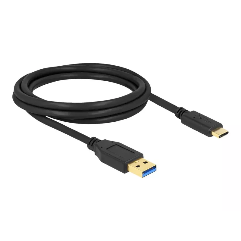 Delock SuperSpeed USB 3.2 Gen 1 Kabel Typ-A auf Typ-C, 2 m, schwarz