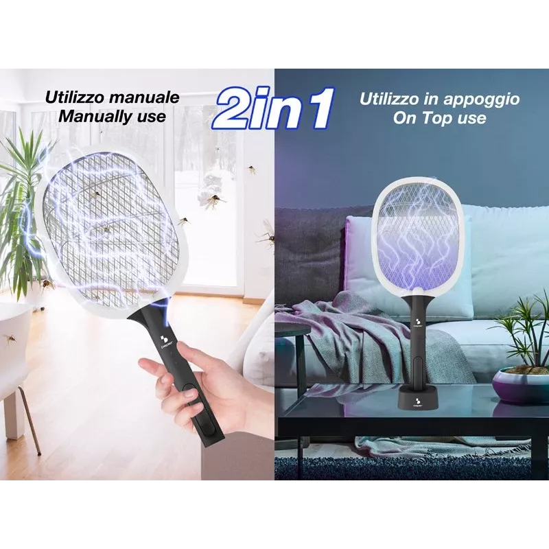 Beper P206ZAN250 wiederaufladbarer Insektenfänger mit Standfuß, 2 W
