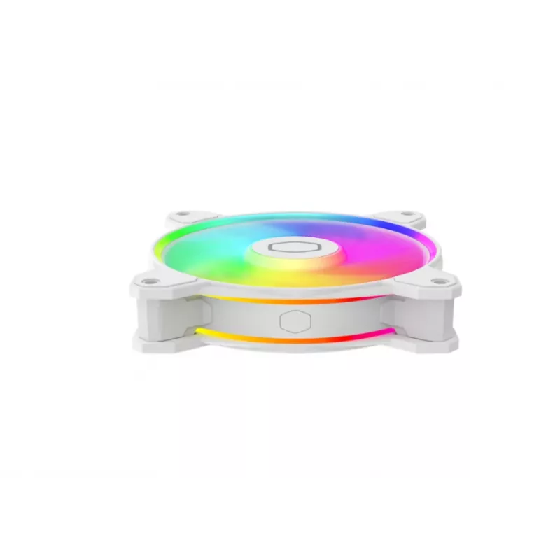 Cooler Master MasterFan MF120 Halo2 White Edition MFL-B2DW-21NP2-R2 120-mm-ARGB-Gehäuselüfter, 27 dB, 51,88 CFM, Weiß