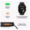 Smartwatch Apple Watch Ultra 3 GPS + Cellular 49 mm Natural Titanium Gehäuse mit Light Blue Alpine Loop (Klein)