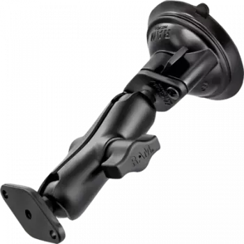 RAM Mounts Twist-Lock flache Saugnapf-Doppelkugelhalterung Schwarz RAP-B-166-2U