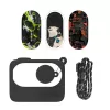 Schutzhülle Sunnylife für Insta360 GO 3 Schwarz mit Aufklebern – Hartschalen-Reiseetui für Actionkamera und Zubehör