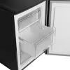 Bomann GS 7253 Gefrierschrank, 87 Liter, Energieeffizienzklasse C, Klimaklasse SN-T, Türanschlag wechselbar, Edelstahl-Optik dunkel, schwarz