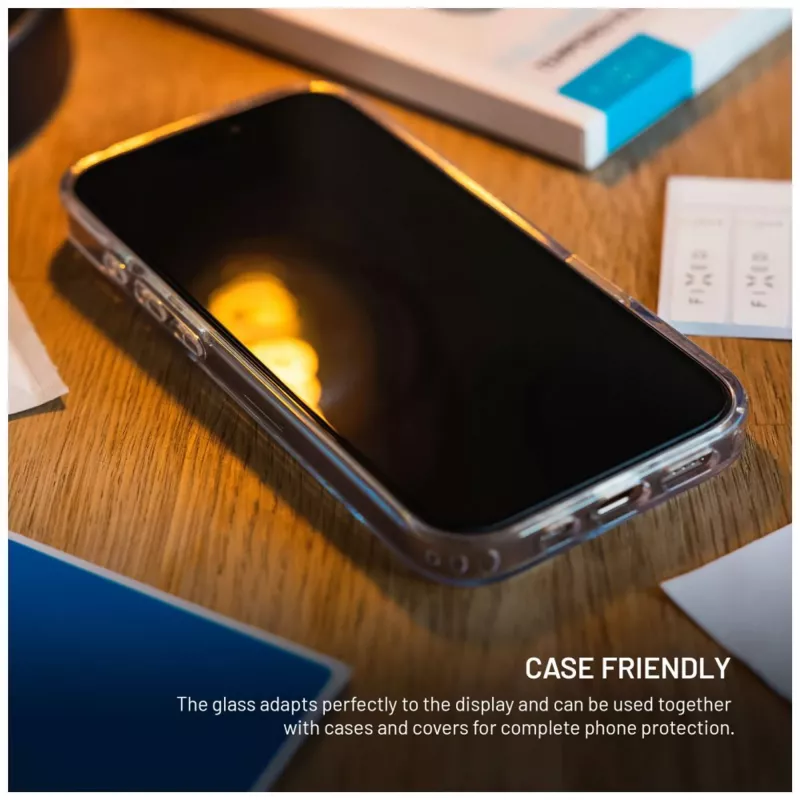 Displayschutzglas gehärtet FIXED für Apple iPhone 17 Pro — 2 Stück, 2,5D abgerundete Kante