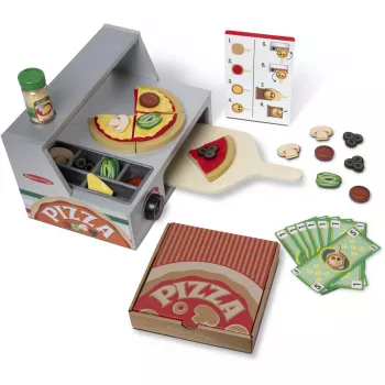 Melissa & Doug Top & Bake Pizza Counter Holz-Spielset