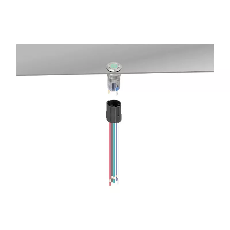 Delock 90793 Buchse für 16 mm 5-Pin Drucktaster oder Schalter