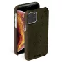 Handyhülle Krusell Birka für Apple iPhone 11 Pro Max, dunkelbraune Hülle im Lederstil