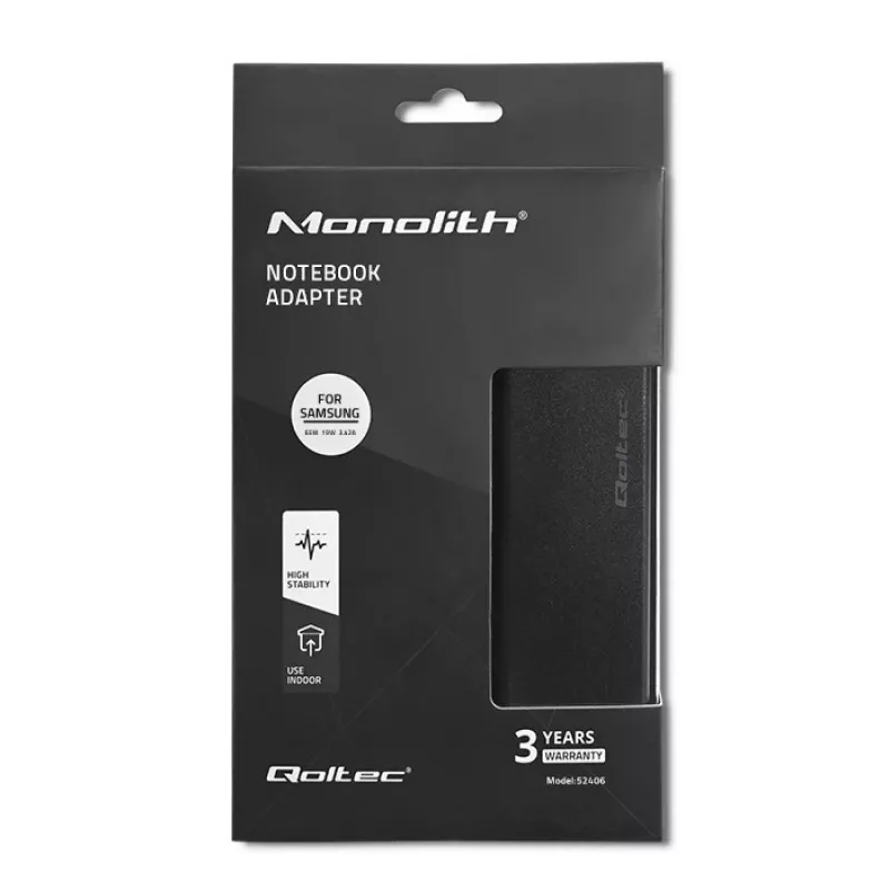 Netzteil QOLTEC 65W 19V 3,42A für Laptops und kompatible Geräte