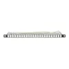 Intellinet 721011 Leeres Keystone-Patchpanel, 24-Port, 0,5U, geschirmt, 19 Zoll