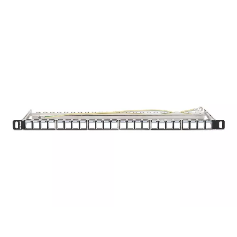 Intellinet 721011 Leeres Keystone-Patchpanel, 24-Port, 0,5U, geschirmt, 19 Zoll